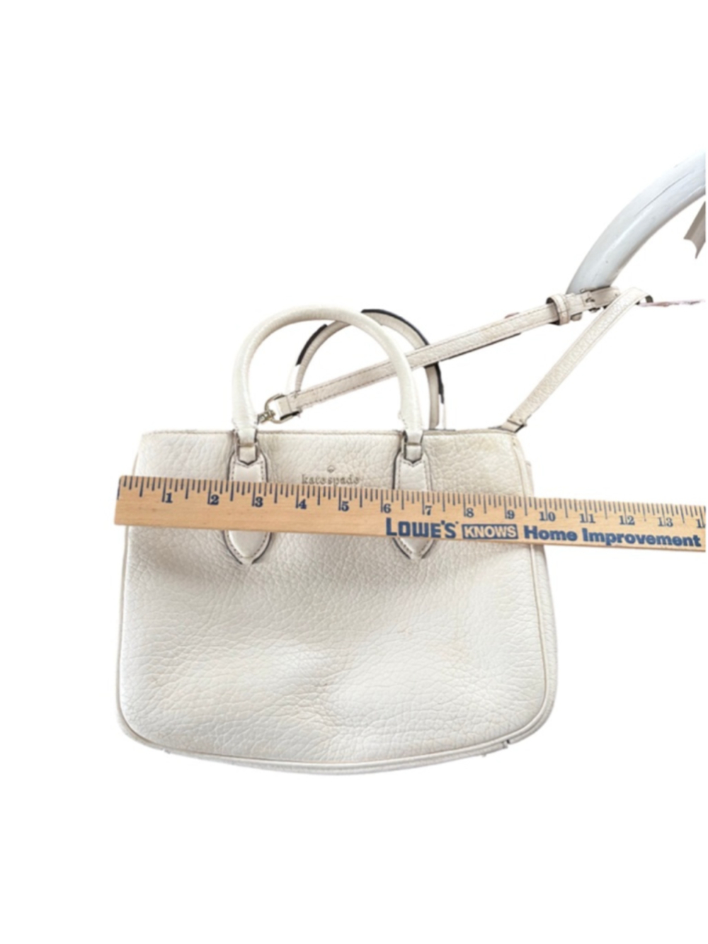 Women's Kate Spade White Leather Satchel One Size - Picture 6 of 7
